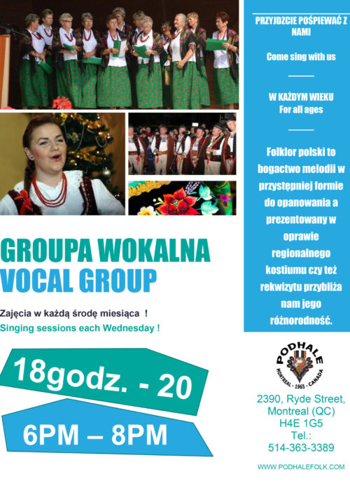 Vocal Group Singing Sessions